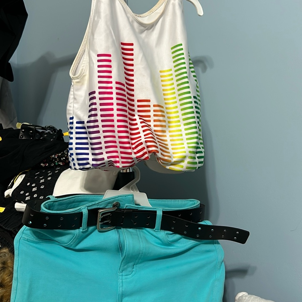 Colorful “cell phone” tap or dance costume